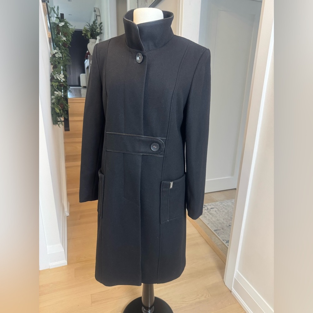 ME-JAY Wool Blend Coat Black – Size 14 - Picture 3 of 12